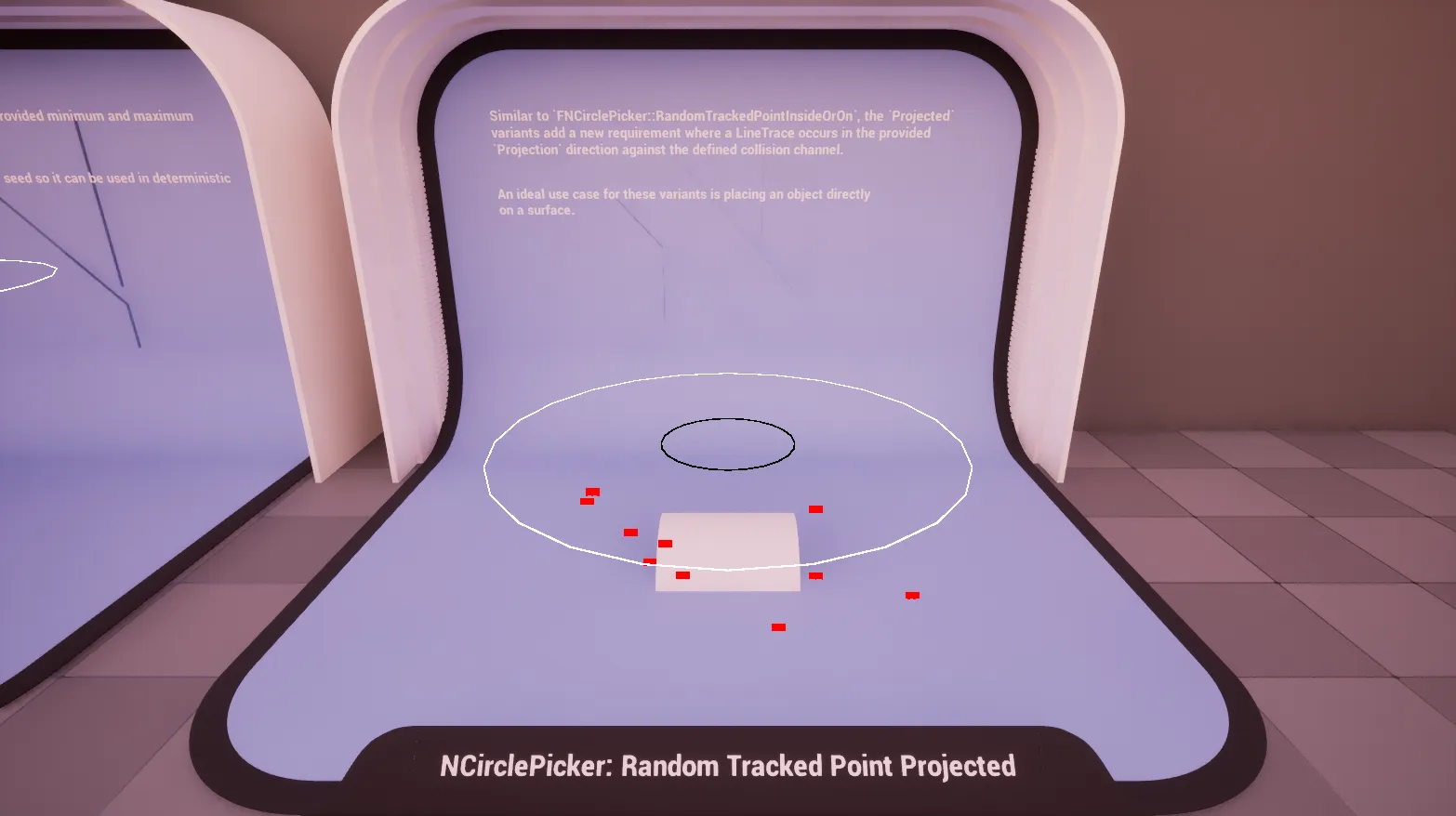 Circle: Random Tracked Point Projected
