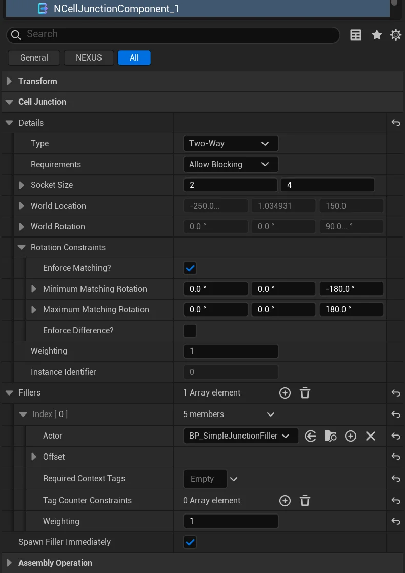 Junction Component Details