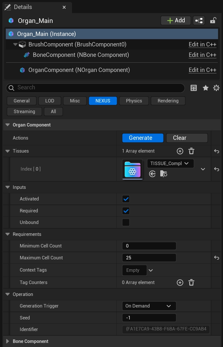 Organ Component Details