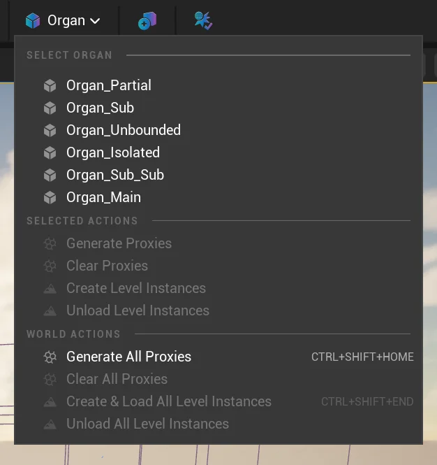 Organ Menu
