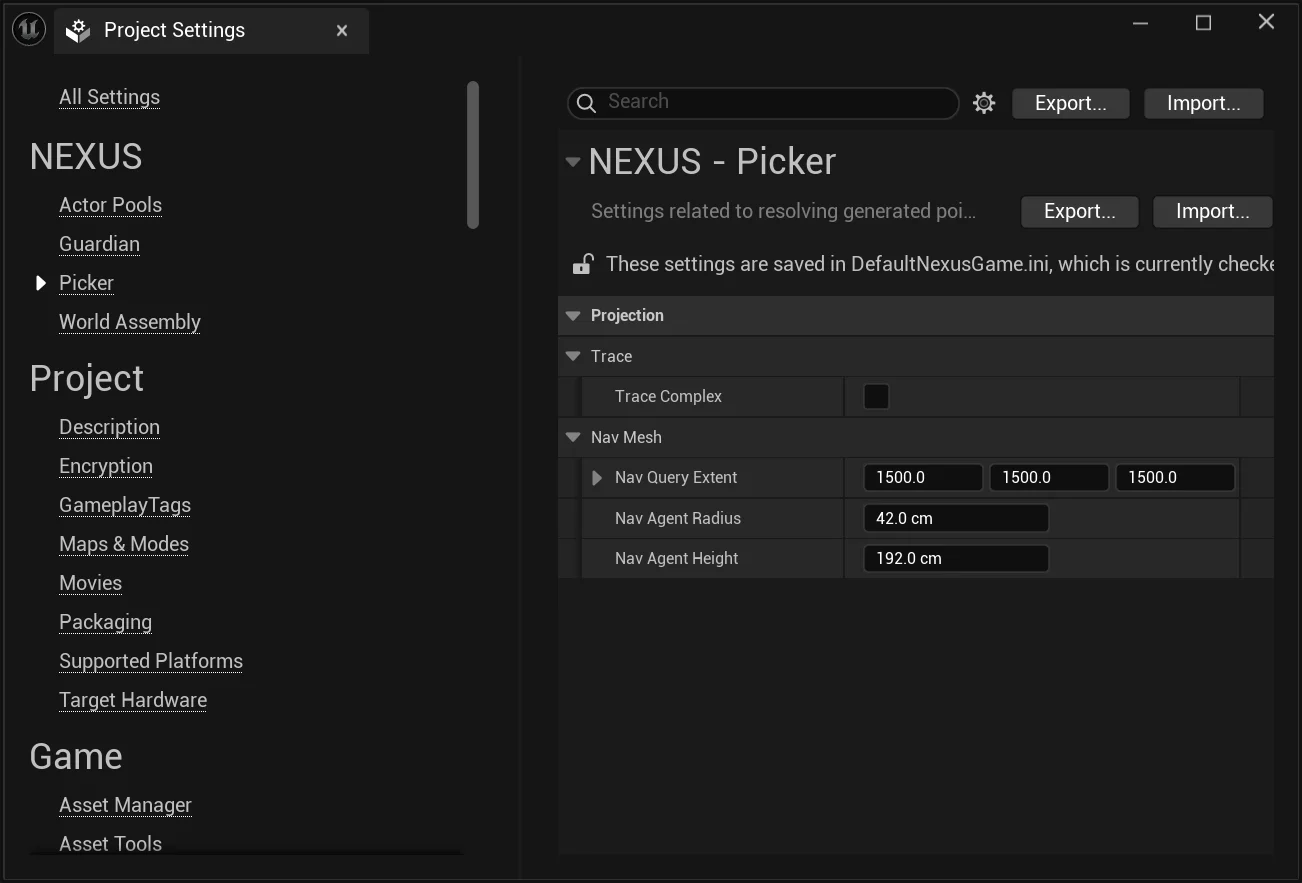 Picker Settings