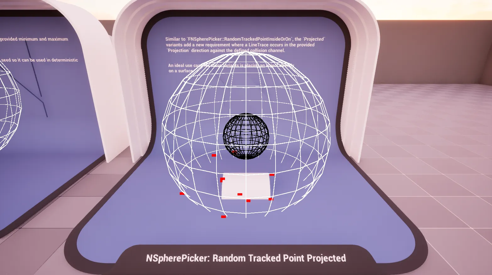 Sphere: Random Tracked Point Projected