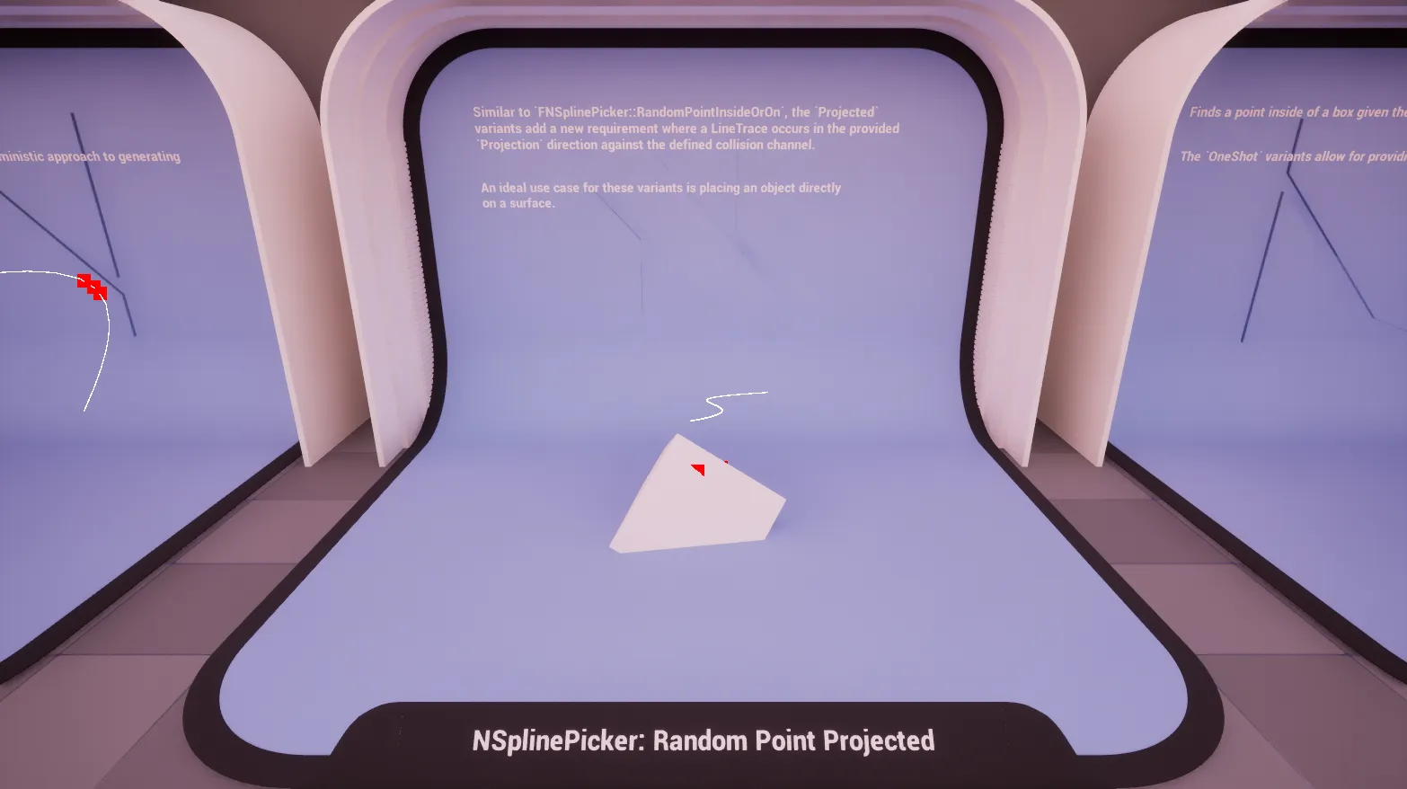 Spline: Random Point Projected