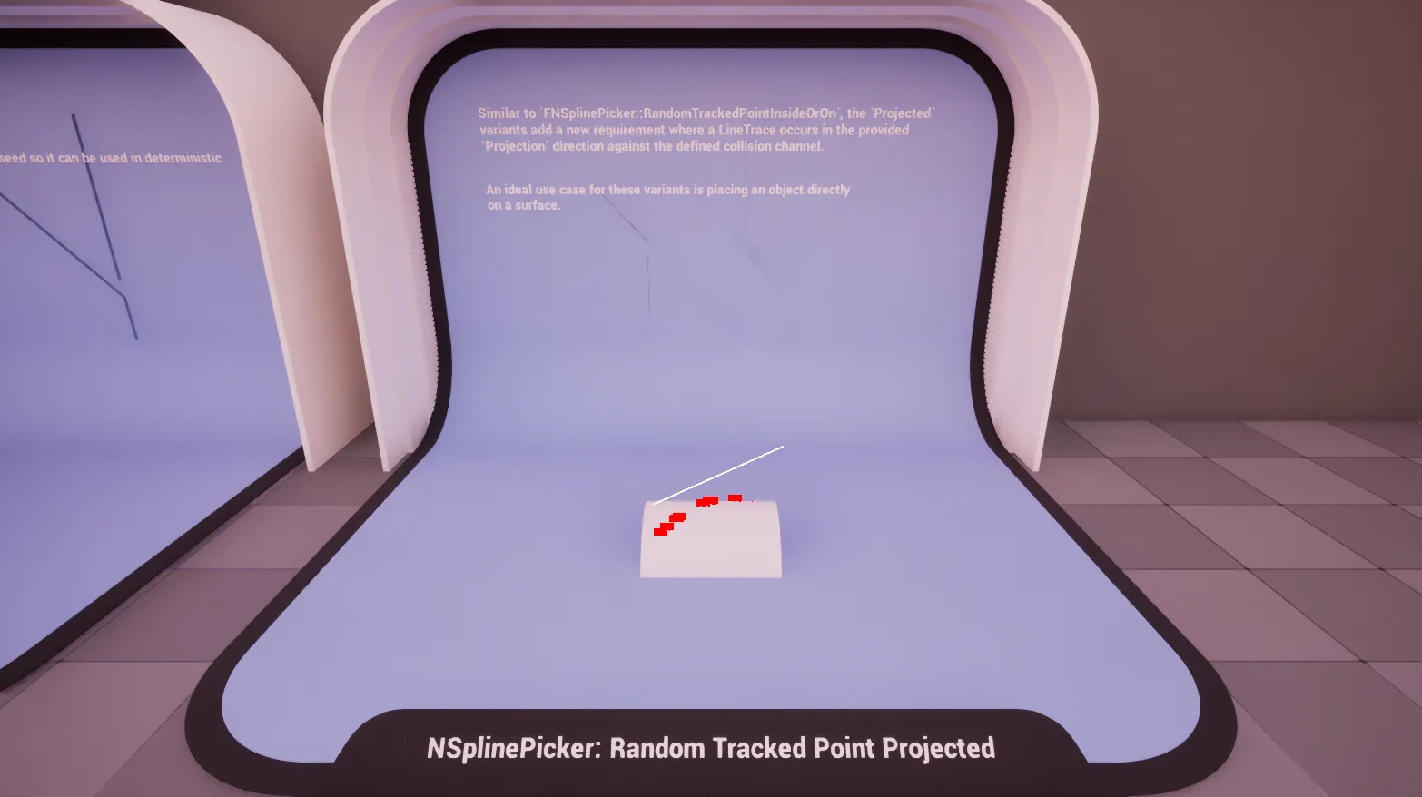 Spline: Random Tracked Point Projected
