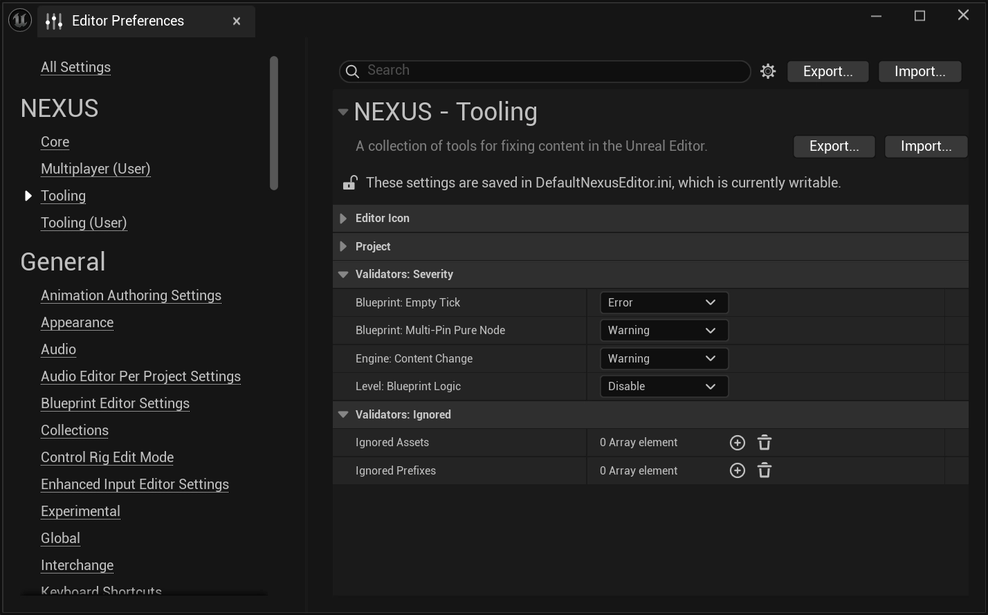 Engine Content Preferences